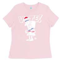 Bubblegum Pink schoolhouse rock vote with bill with white type t shirt Ladies Tee - FloraArt