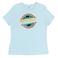 Baby Blue smoke meat not meth funny bbq grill lover meat lover retro Ladies Tee - FloraArt