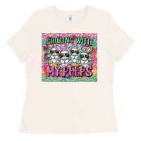 Bone Easter Day Chilling with my peeps Ladies Tee - CowGirlArtShop