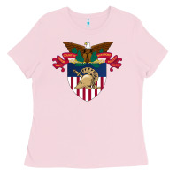 Bubblegum Pink United States, Military Academy Ladies Tee - FloraArt