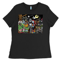 Black nightmare before christmas Ladies Tee - FloraArt