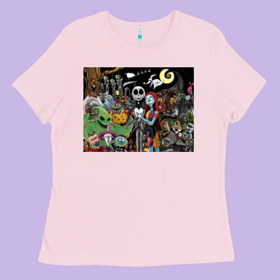 Nightmare Before Christmas Ladies Tee Designed By Floraart