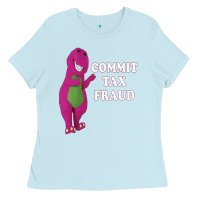 Baby Blue commit tax fraud essential Ladies Tee - FloraArt