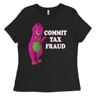 Black commit tax fraud essential Ladies Tee - FloraArt