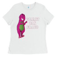 White commit tax fraud essential Ladies Tee - FloraArt