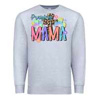 Heather Grey praying mama Premium Sweatshirt - JahusDesignShop