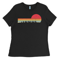 Black Rowing . Retro Style  For Rower Ladies Tee - FloraArt