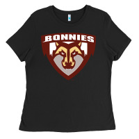 Black st. bonaventure bonnies Ladies Tee - FloraArt