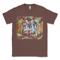 Chestnut Easter bunny with floral wreath and leopard Classic Tee - RanaPortraitStore