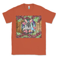 Copper Easter bunny with floral wreath and leopard Classic Tee - RanaPortraitStore