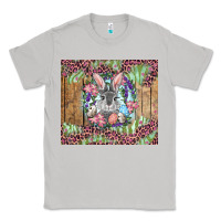 Moon Dust Easter bunny with floral wreath and leopard Classic Tee - RanaPortraitStore