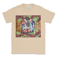 Mushroom Easter bunny with floral wreath and leopard Classic Tee - RanaPortraitStore