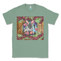 Easter Bunny With Floral Wreath And Leopard Classic Tee | Teevron