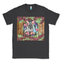 Smoke Easter bunny with floral wreath and leopard Classic Tee - RanaPortraitStore