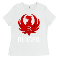 White vintage ruger Ladies Tee - FloraArt