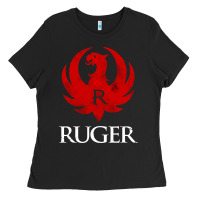 Black vintage ruger Ladies Tee - FloraArt
