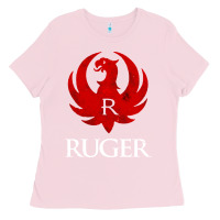 Bubblegum Pink vintage ruger Ladies Tee - FloraArt