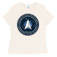 Bone Official United States Space Force USSF Military Patch Ladies Tee - FloraArt
