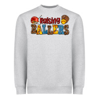 Heather Grey raising ballers Heavyweight Sweatshirt - AdoDesignShop