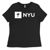 Black nyu new york university Ladies Tee - FloraArt