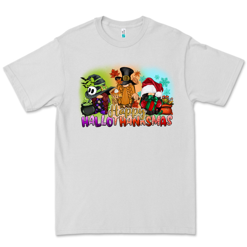 Happy Hallothanksmas Gnomes Premium Tee by CowGirlArtShop | Teevron