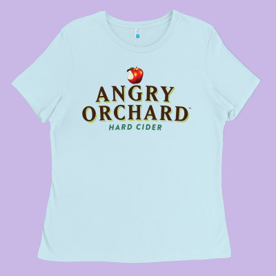 Official Merchandise Of Angry Orchard Hard Cider .png Ladies Tee Designed By Floraart