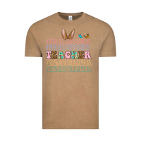 Vintage Coffee Easter bunny Teacher Vintage Tee - OliviaCreatesArt