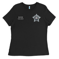 Black CHICAGO P.D - DETECTIVE JAY HALSTEAD - INTELLIGENCE BADGE VEST Ladies Tee - FloraArt