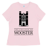 Bubblegum Pink college of wooster Ladies Tee - FloraArt