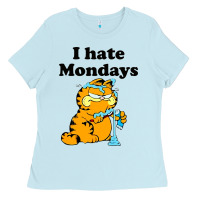 Baby Blue i hate monday Ladies Tee - FloraArt
