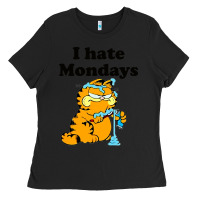 Black i hate monday Ladies Tee - FloraArt