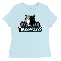Baby Blue timberwolves Ladies Tee - FloraArt