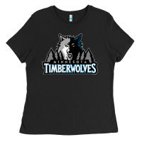 Black timberwolves Ladies Tee - FloraArt