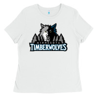 White timberwolves Ladies Tee - FloraArt