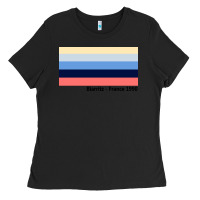 Black biarritz france 1990 Ladies Tee - FloraArt