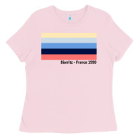 Bubblegum Pink biarritz france 1990 Ladies Tee - FloraArt