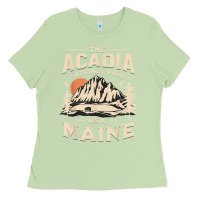 Matcha acadia national park maine nature hike outdoors vintage t shirt Ladies Tee - ArtMosaic
