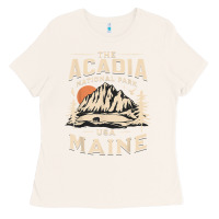 Bone acadia national park maine nature hike outdoors vintage t shirt Ladies Tee - ArtMosaic
