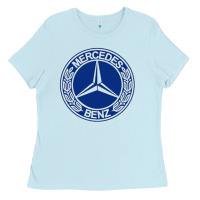 Baby Blue white amg Ladies Tee - ArtMosaic