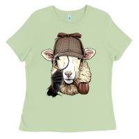 Matcha Detective Sheep Lamb Spy Investigator Farmer Sheep Lover 53 Ladies Tee - ArtMosaic