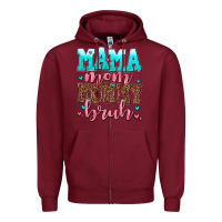 Burgundy mama mom mommy bruh Zipper Hoodie - AdoDesignShop