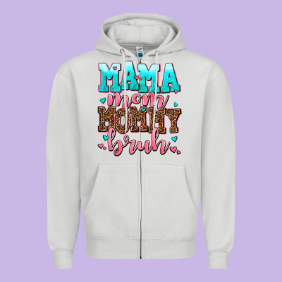 Mama Mom Mommy Bruh Zipper Hoodie Designed By Adodesignshop