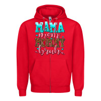 Red mama mom mommy bruh Zipper Hoodie - AdoDesignShop