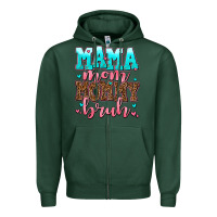Sports Green mama mom mommy bruh Zipper Hoodie - AdoDesignShop