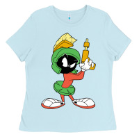 Baby Blue marvin the martian looney Ladies Tee - ArtMosaic