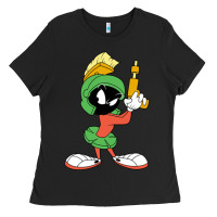 Black marvin the martian looney Ladies Tee - ArtMosaic