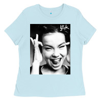 Baby Blue my name is bjork [tw] Ladies Tee - ArtMosaic