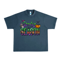 Midnight Navy Halloween Spooky Season Urban Heavy Tee - FaDigitalArtStudio