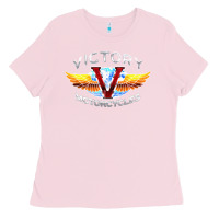 Bubblegum Pink Victory Motorcycles Ladies Tee - ArtMosaic