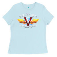 Baby Blue Victory Motorcycles Ladies Tee - ArtMosaic